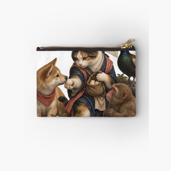 Item preview, Momotaro Cat Sharing Dumplings with Companions designed and sold by Ocelot-T.