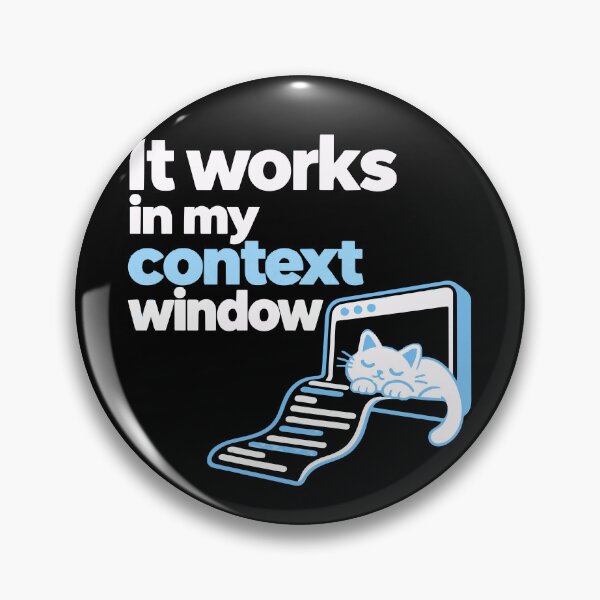 Item preview, It Works in My Context Window Cat Graphic designed and sold by ThreadQuirk.