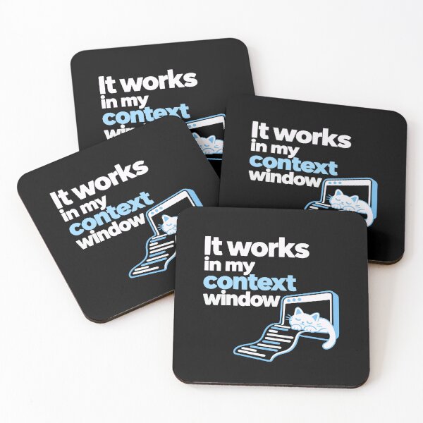 Item preview, It Works in My Context Window Cat Graphic designed and sold by ThreadQuirk.