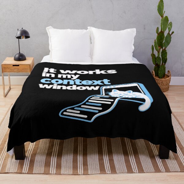 Item preview, It Works in My Context Window Cat Graphic designed and sold by ThreadQuirk.