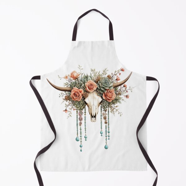 Item preview, Boho Floral Highland cow Skull designed and sold by pietini.