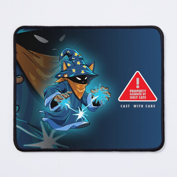 Item preview, Magic Wizard Cat – Funny Black Cat Fantasy Art designed and sold by UglyCattt.