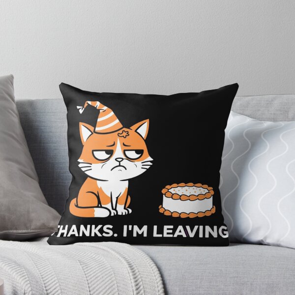 Item preview, Thanks I'm Leaving Birthday Cat Sticker designed and sold by Inkabbmate.