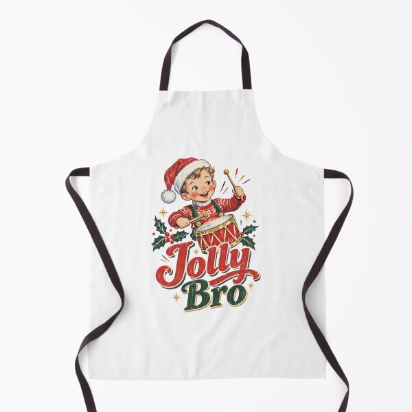 Item preview, Retro Jolly Bro Little Drummer Boy in Santa Hat designed and sold by Watercolorsart.