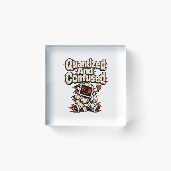 Item preview, Quantized And Confused Glitch Robot designed and sold by ThreadQuirk.