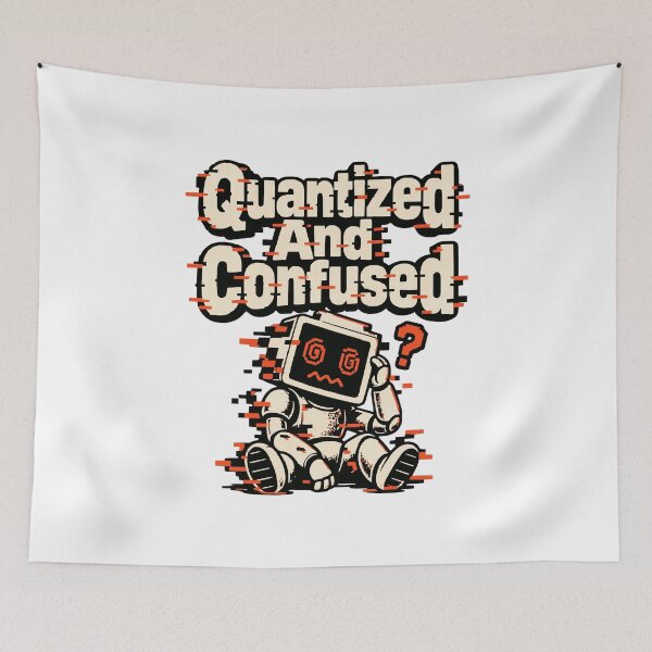 Item preview, Quantized And Confused Glitch Robot designed and sold by ThreadQuirk.