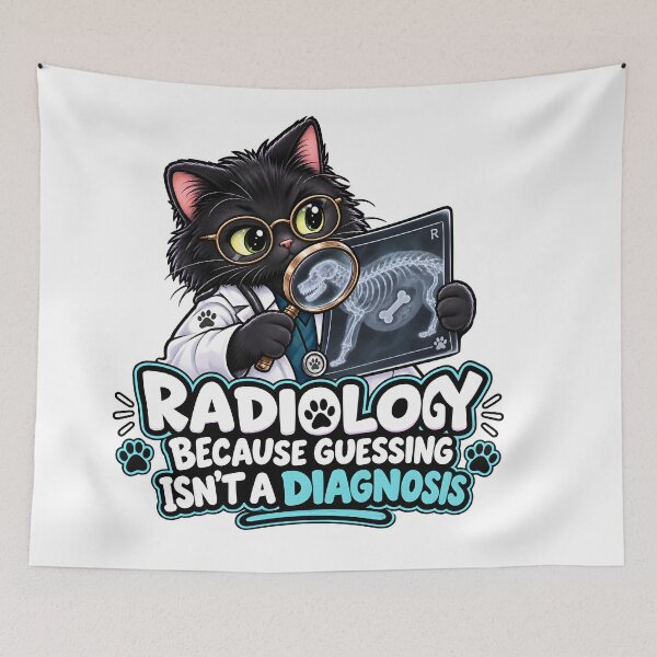 Item preview, Radiology Because Guessing Isn't a Diagnosis – Veterinary Radiology Cat designed and sold by Bettybee00.
