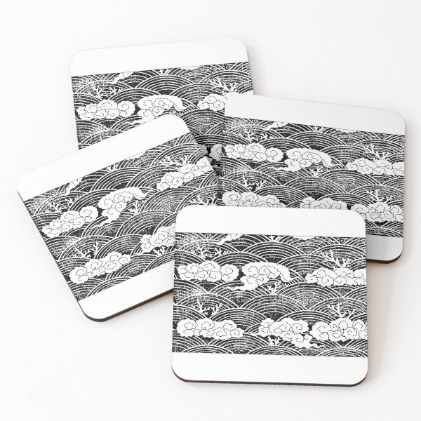Item preview, Vintage Japanese Waves and Clouds Illustration designed and sold by itslumorastudio.