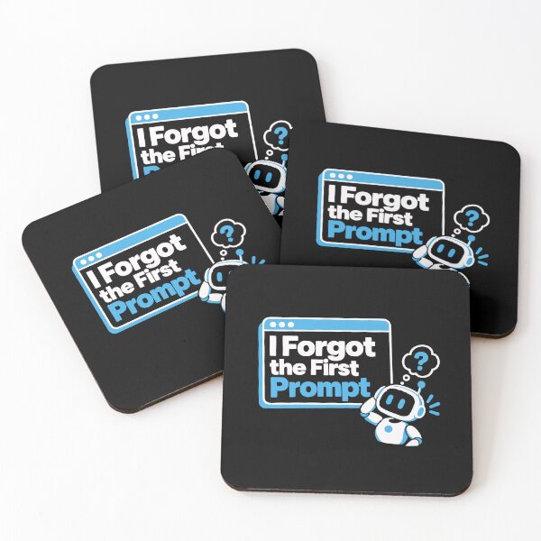Item preview, I Forgot the First Prompt Funny Robot Graphic designed and sold by ThreadQuirk.