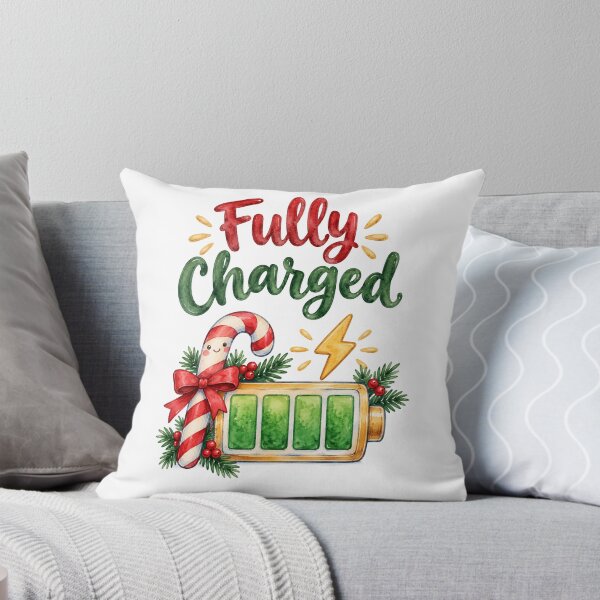 Item preview, Watercolor Fully Charged Candy Cane and Full Battery designed and sold by Watercolorsart.