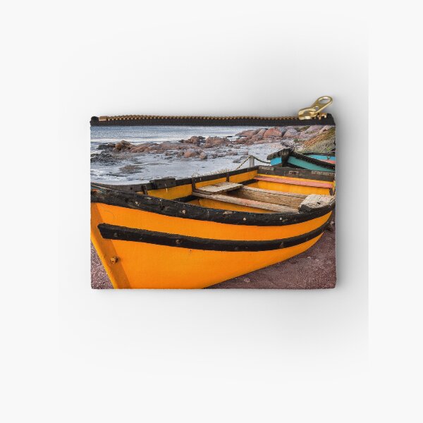 Item preview, Vibrant Wooden Fishing Boats Landscape Photo designed and sold by Coastal Wearable Art & Home Decor.