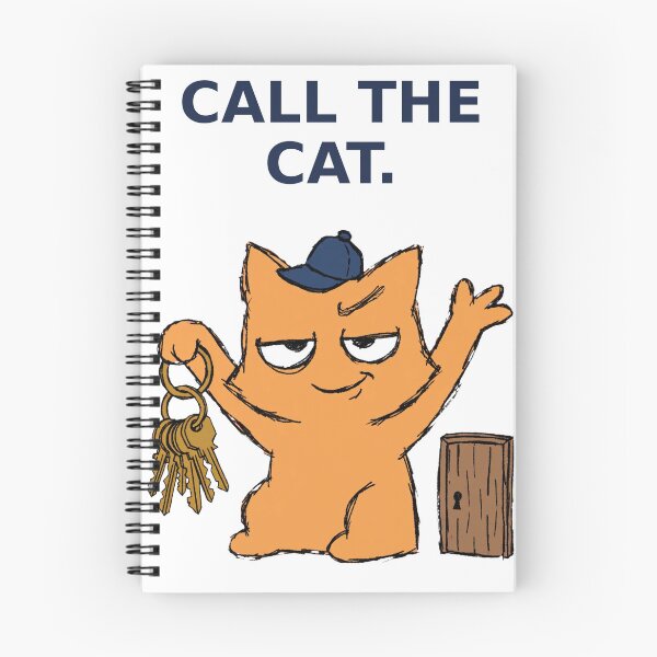Item preview, Call the Cat Funny Cat Sticker — Smug Locksmith Cat Decal designed and sold by ryleemaxwell.