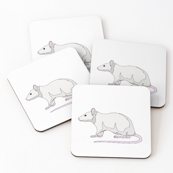 Item preview, White Laboratory Rat Illustration designed and sold by Levi & Koda Studio.