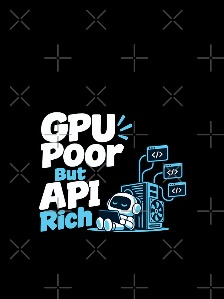 Thumbnail 5 of 5, iPhone Case, GPU Poor But API Rich Local AI T-Shirt designed and sold by ThreadQuirk.