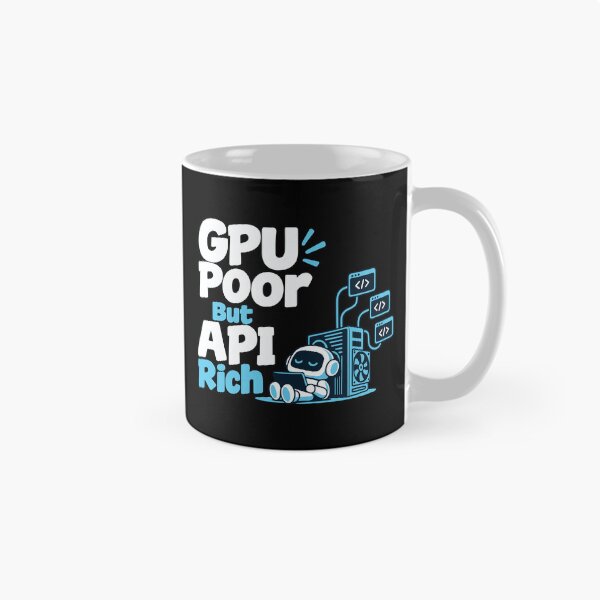 Item preview, GPU Poor But API Rich Local AI T-Shirt designed and sold by ThreadQuirk.