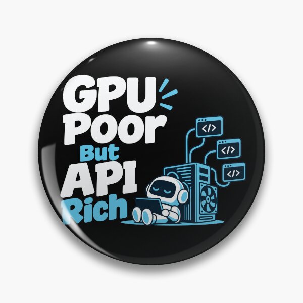 Item preview, GPU Poor But API Rich Local AI T-Shirt designed and sold by ThreadQuirk.