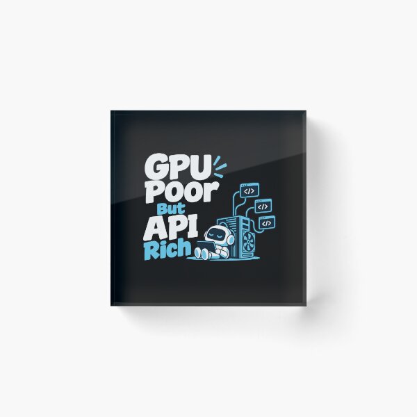 Item preview, GPU Poor But API Rich Local AI T-Shirt designed and sold by ThreadQuirk.