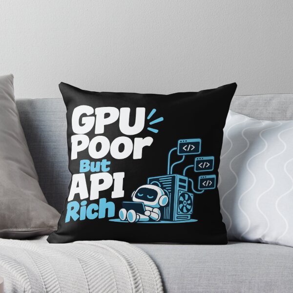 Item preview, GPU Poor But API Rich Local AI T-Shirt designed and sold by ThreadQuirk.