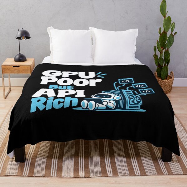 Item preview, GPU Poor But API Rich Local AI T-Shirt designed and sold by ThreadQuirk.
