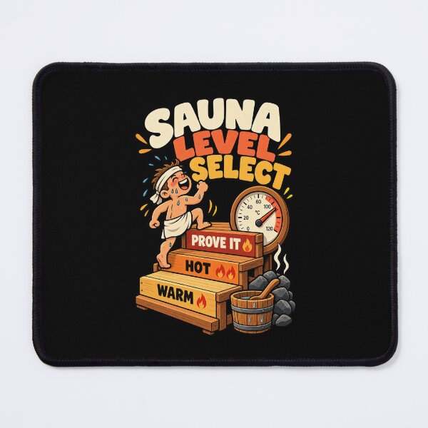Item preview, Sauna Level Select - Funny Sauna Heat Challenge designed and sold by MOTIFOLK.