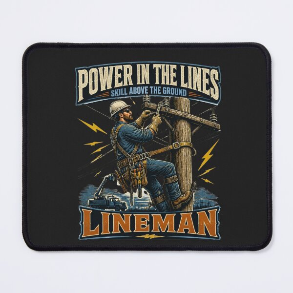 Item preview, Vintage Lineman Power Lines Utility Worker designed and sold by AdicretorDesign.