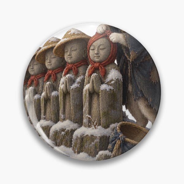 Item preview, Kasa Jizo Cat's Final Winter Gift designed and sold by Ocelot-T.