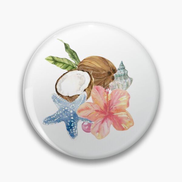 Item preview, Tropical Coconut Hibiscus Starfish Coastal Beach Design designed and sold by AandBCollective.