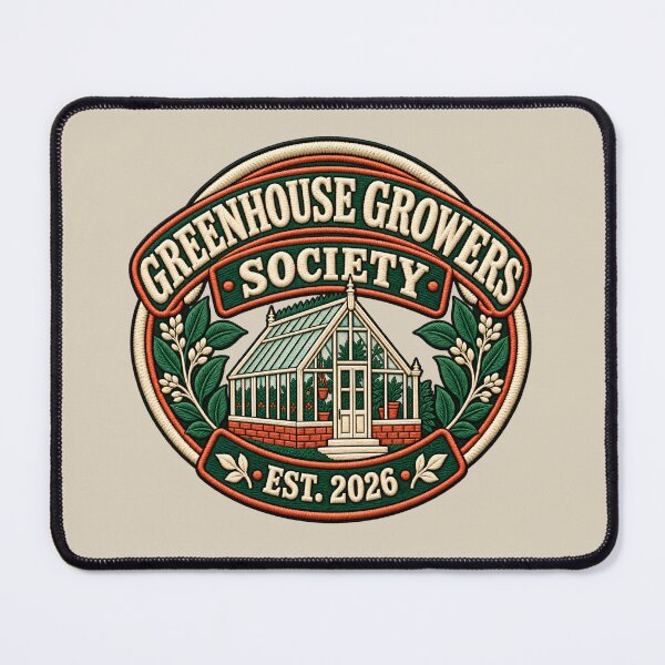 Item preview, Greenhouse Growers Society Faux Embroidered Patch Vintage Greenhouse Gardener Gift designed and sold by HooptownRV.