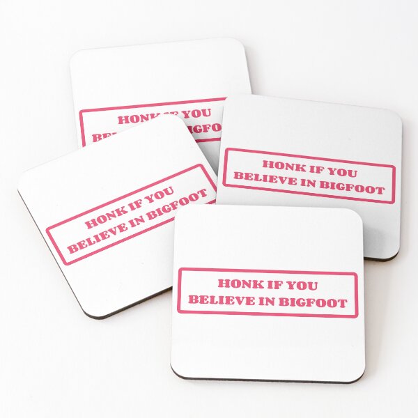 Item preview, Honk If You Believe In Bigfoot Pink Bumper designed and sold by SlimyFish.