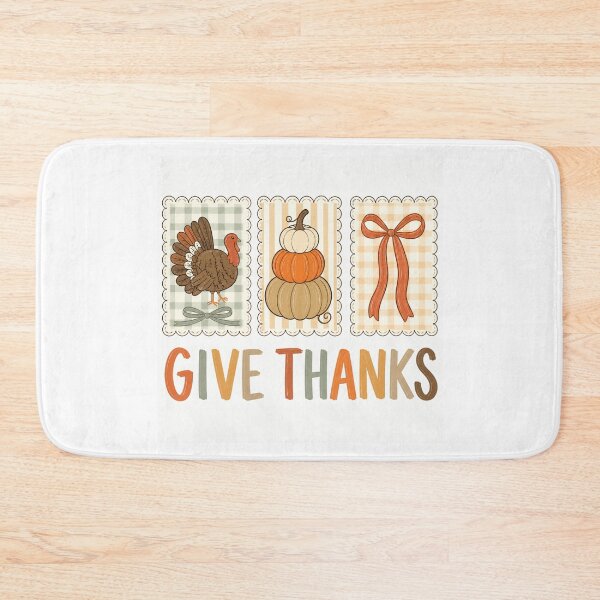 Item preview, Give Thanks with Turkey Pumpkins and Gingham Bows designed and sold by Cute-and-Co.