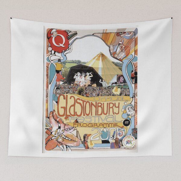Item preview, Glastonbury Original Custom Vintage Music Band Tee Unique Poster Wall Art designed and sold by Cool Robot Bro..