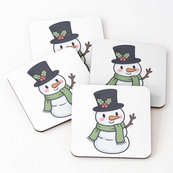 Item preview, Cute Snowman Christmas Shirt | Kawaii Snowman with Scarf Winter Tee designed and sold by Inkandoccasion.
