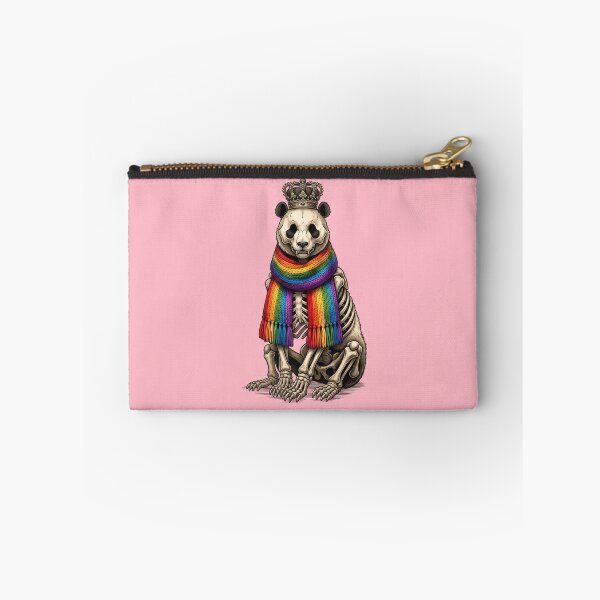 Item preview, "Pastel Royalty" - Crowned Skeleton Panda & Rainbow Scarf Creepy Cute Art designed and sold by cabuks.