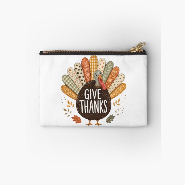 Item preview, Give Thanks Turkey with Floral and Gingham Feathers designed and sold by Cute-and-Co.