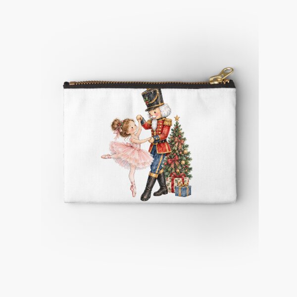 Item preview, Watercolor Little Ballerina Dancing with Nutcracker Soldier designed and sold by Watercolorsart.