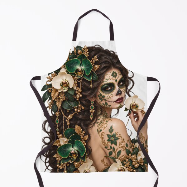 Item preview, Emerald Orchid Muse / La Catrina Collection designed and sold by ValentynaTyshenkoArt.