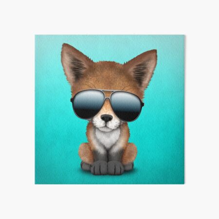 Item preview, Cute Baby Red Fox Wearing Sunglasses designed and sold by JeffBartels.