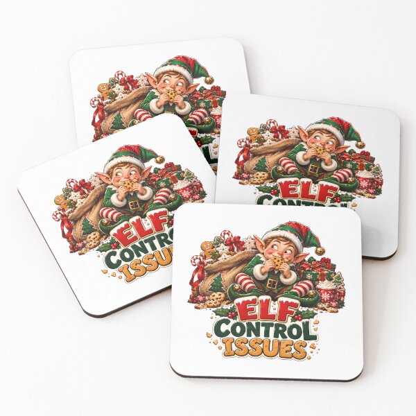 Item preview, Elf Control Issues – Funny Christmas Elf Cookie Lover Pun designed and sold by SVALANART.