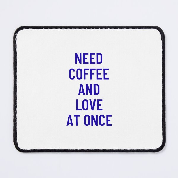 Item preview, (Navy) Need Coffee And Love At Once Minimalist Typography Art designed and sold by ro-wan-design.