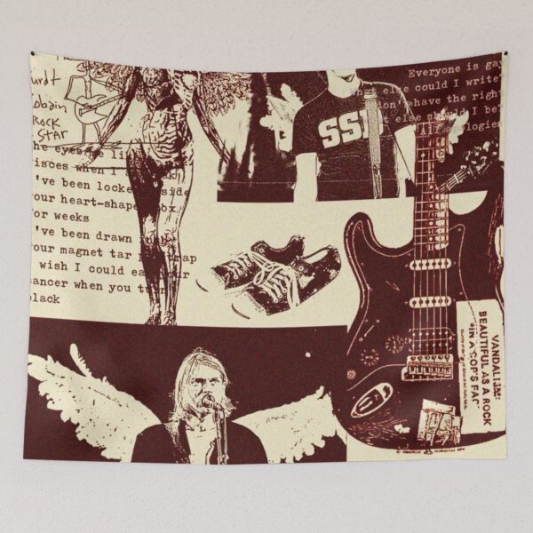 Item preview, Nirvana Original Custom Vintage Music Band Tee Unique Poster Wall Art designed and sold by Cool Robot Bro..