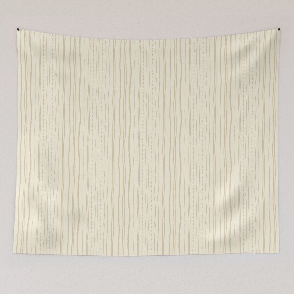 Item preview, Minimalist Cream Dashed Lines Retro Chic Vibes designed and sold by Pattique.