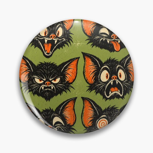 Item preview, Six Spooky Black Cat Faces designed and sold by Blink Art Studio.