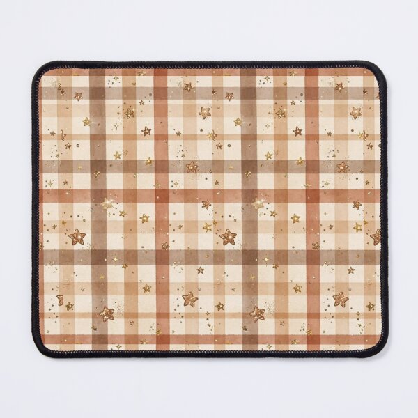 Item preview, Cozy Christmas Plaid & Golden Stars | Rustic Gingerbread Holiday Pattern designed and sold by Aniwhisper240.