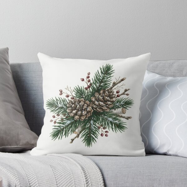 Item preview, Pinecones on Spruce Needles Botanical Art designed and sold by ArtlightStudio.