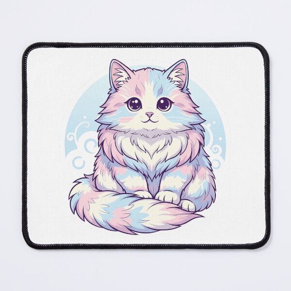 Item preview, Siberian Cat - Cute Pastel Kawaii Fluffy Kitty Art designed and sold by Lucid Dream Pixel.