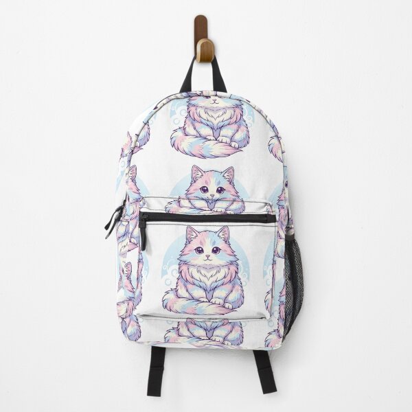 Item preview, Siberian Cat - Cute Pastel Kawaii Fluffy Kitty Art designed and sold by Lucid Dream Pixel.