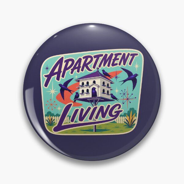 Item preview, Purple Martin House Apartment Living Retro 1950s Backyard Bird designed and sold by shifumart.