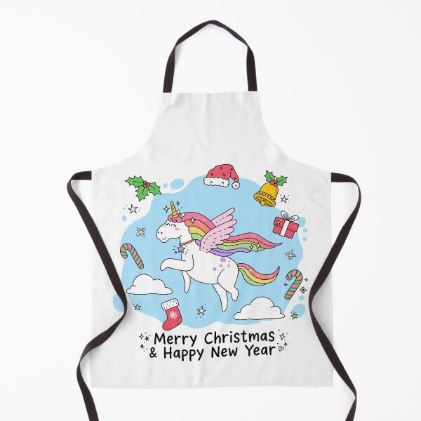 Item preview, Merry Christmas & Happy New Year Unicorn - Cute Kawaii Rainbow Unicorn Christmas Doodle  designed and sold by Deepsleepstudio.