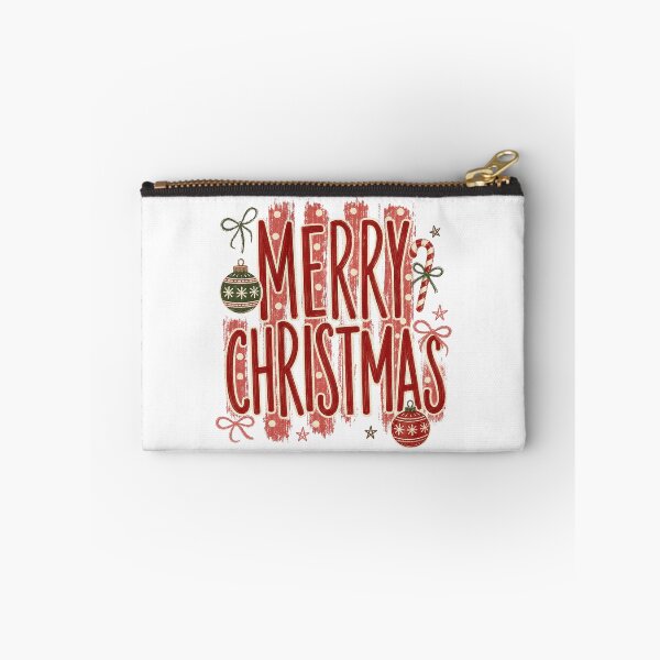 Item preview, Merry Christmas Retro Lettering with Bows and Ornaments designed and sold by Cute-and-Co.