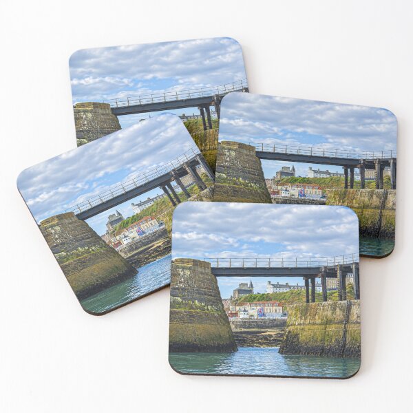 Item preview, Whitby Town Through the Harbour Piers designed and sold by Astute-Artio-Photography.